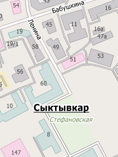 Карта Сыктывкара для СитиГИД
