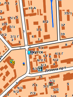Карта Якутска для Garmin