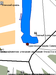 Карта города Углич для ГИС Русса