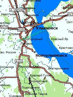 Карта Ульяновской области для ГИС Русса