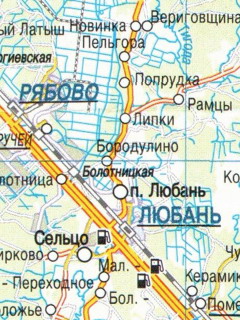 Карта дорог Ленинградской области