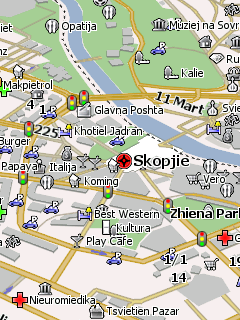 Карта Скопье для Навител Навигатор
