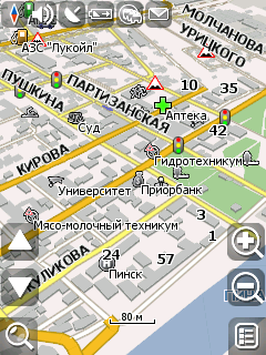 Карта города Пинск для Навител Навигатор