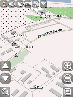 Карта деревни Сергеевичи для Навител Навигатор